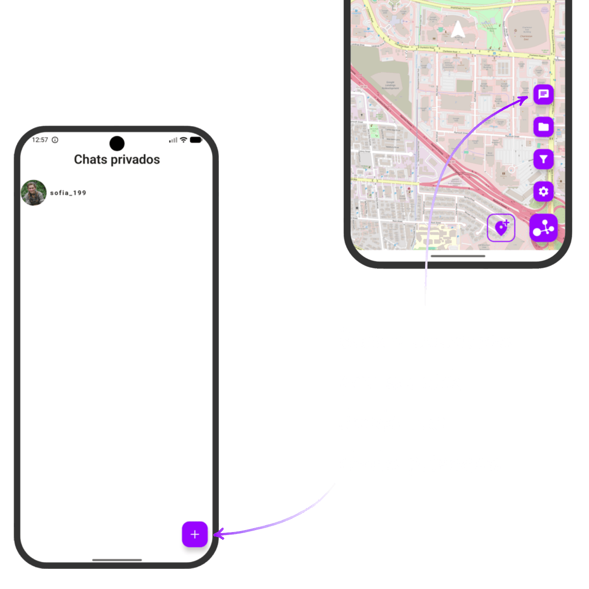 Pantalla del buscador de usuarios por nick en el radar
